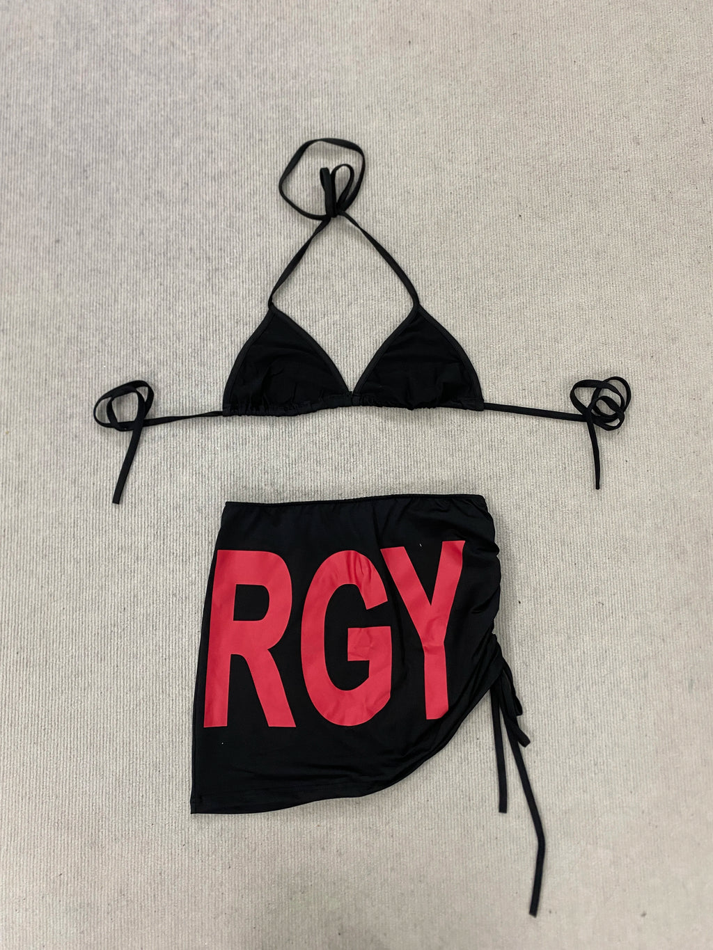 Y2K Sexy letter print Vintage Hot girl mini skirt fashion Retro style Harajuku subculture emo High street Bodycon Bikini sets