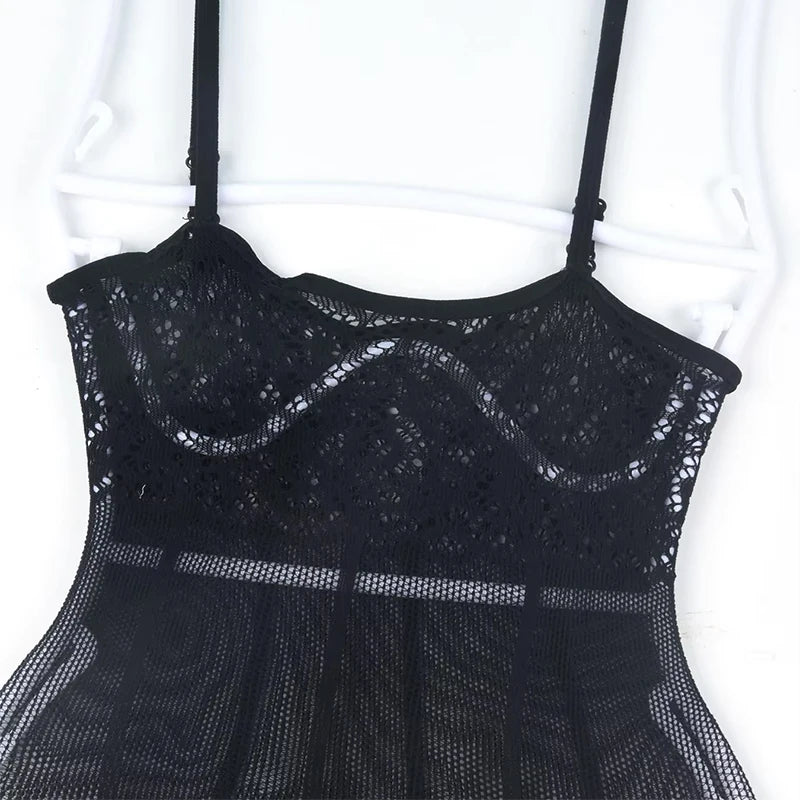 Sexy Burst Models Erotic Lingerie Female Foreign Trade Open Gear Body Stockings Large Size See-through Erotic Net Clothes