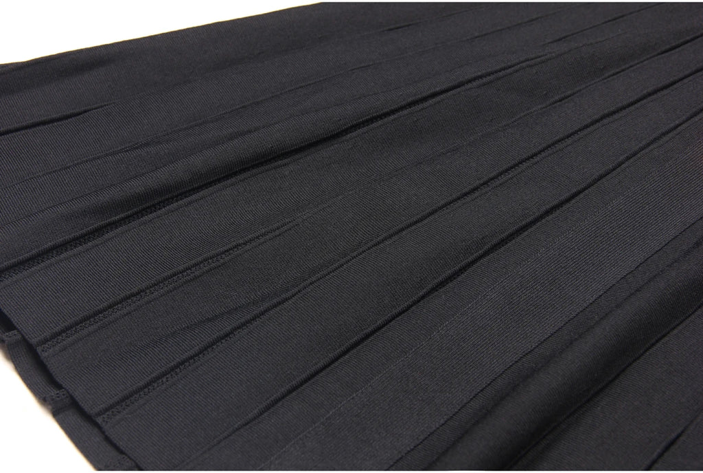 SML Spot 2024 European and American Summer New Fashion High Quality Knitted Round Neck Slim Slim A-Line Dress Women
