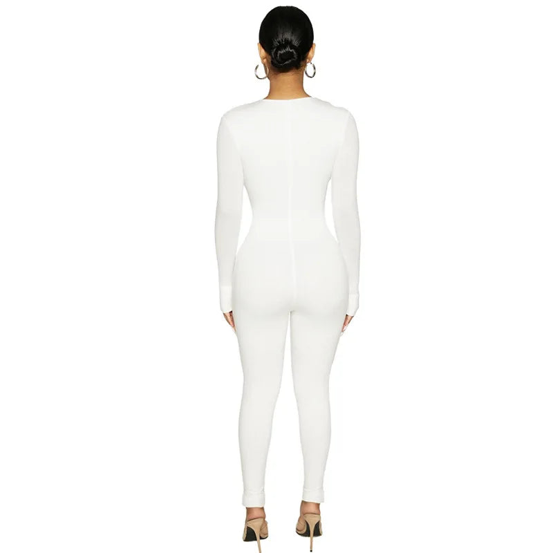Summer Y2K Streetwear Women's Sexy Hollow Out Jumpsuits Bandage Tie Long Sleeve Bodycon Playsuits Women Clothes Gothic Rompers