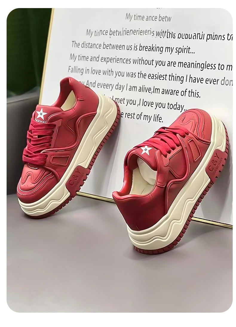 Fashionable Durable Men's Sneakers Casual Sport Shoes Trendy Stream Trudging Shoes Wear-resistant Cotton Ultra-soft Leather
