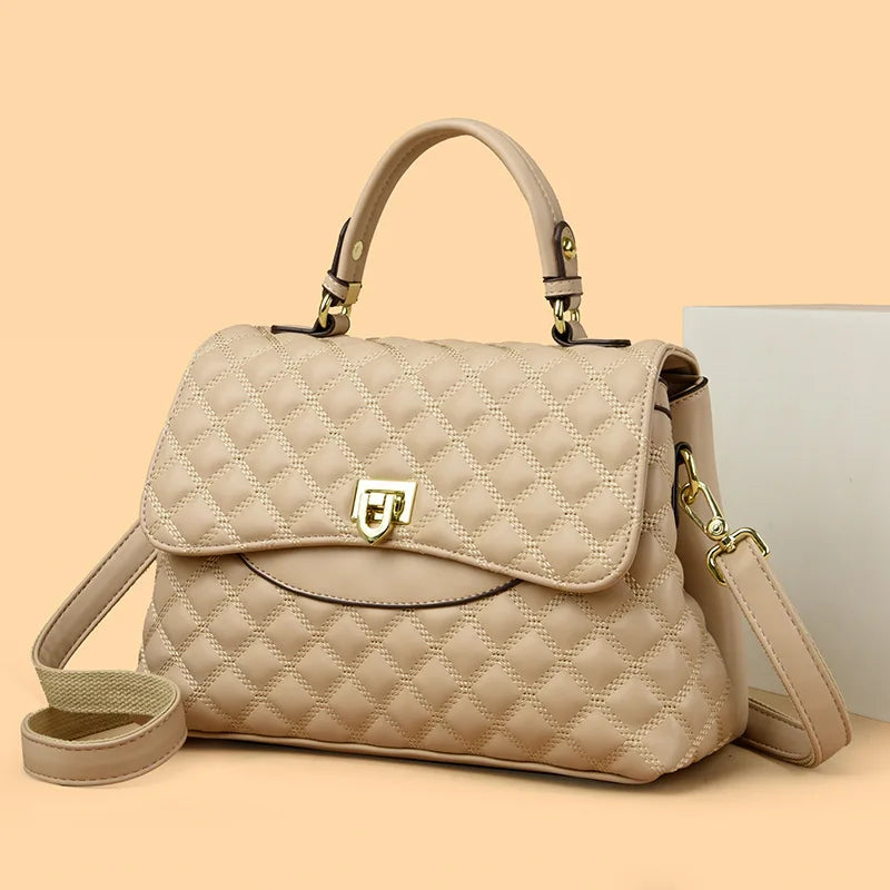 Fashionable Urban Women's Handbag 2025 Spring Season PU Material Medium Size Zipper Opening Soft Tote Bag Single Shoulder Bag