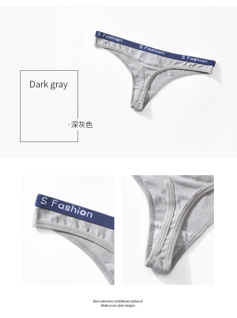 T-back Thongs Women Sexy Mini Briefs Seamless Underwear Low Rise G-string Cotton Underpants Breathable Lingerie Bikini Trunks