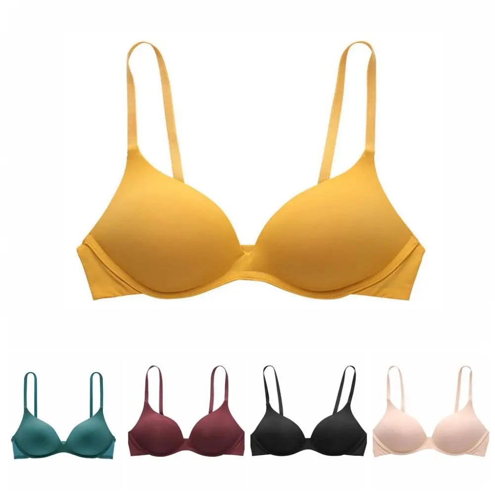 Fashion Adjustable Push Up Bra Shockproof Anti-sagging Seamless Underwear Lingerie Brassiere for Women Women