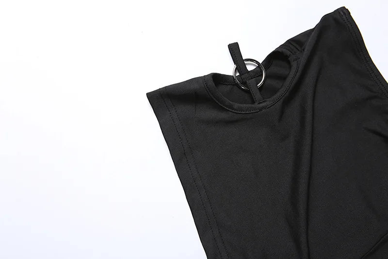 HLJ Sexy Deep V Neck Bodycon Romper for Women Black Halter Sleeveless Backless Shorts Jumpsuit Female Club Party Streetwear New