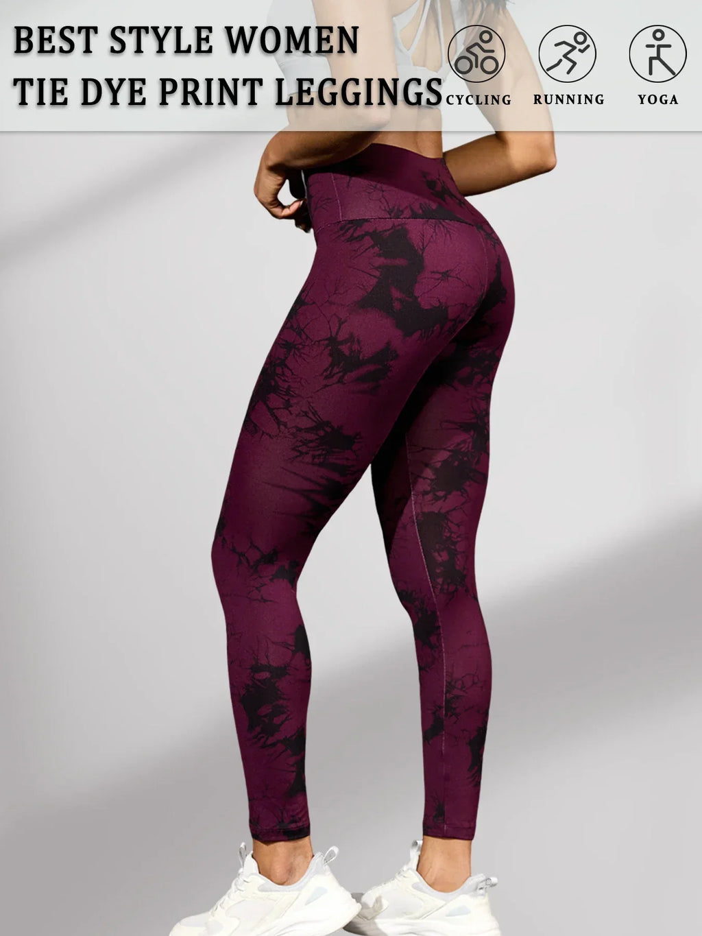 Super Soft High Waisted Tie Dye Leggings for Women Yoga Running Gym No See Through Workout Athletic Tights Push Up Gym Fitness