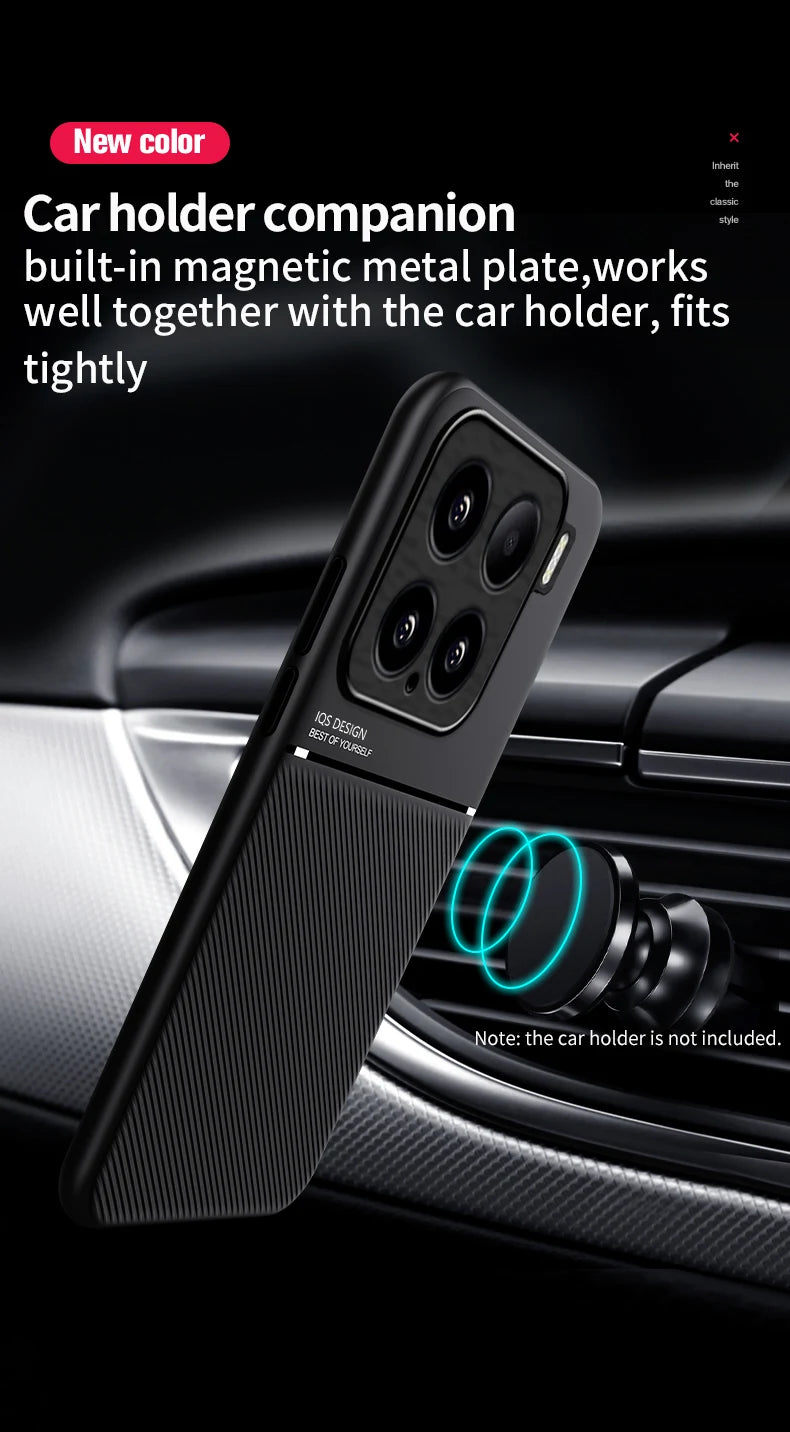 Rugged Protective Cover For Xiaomi 15T 15 Case For Xiaomi 14T Pro Mi 14 Built-in Car Magnetic Holder Phone Coque Fundas Capa