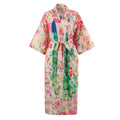 Happie Queens Women Peacock Floral Print Bat Sleeve Beach Bohemian Kimono Robe Ladies V Neck Summer Bikini Boho Cover-ups