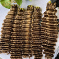 Raw P4/27 Highlight Deep Wave Bundles Ombre Brown Curly Human Hair Bundle Vietnamese Virgin hair 100% Human Hair Extensions