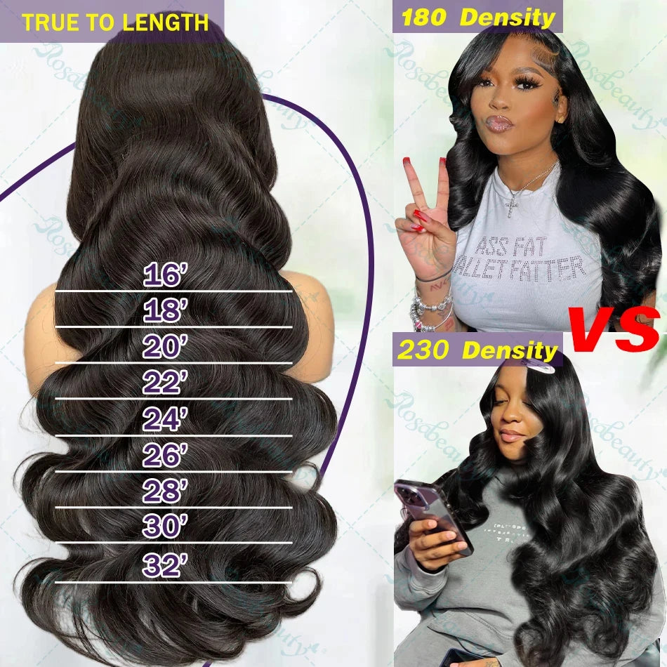 200% Transparent Body Wave Lace Front Brazilian 13x4 Curly Human Hair Wigs 13x6 Hd Lace Frontal Wig For Women 5x5 Closure Wig
