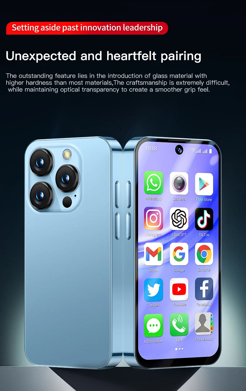 SERVO 19PRO 4G Network Mini Smartphone Android12 OS RAM 6GB ROM 128GB Play Store GPS OTG 3.88" Display 2 SIM Pocket Smart Phones