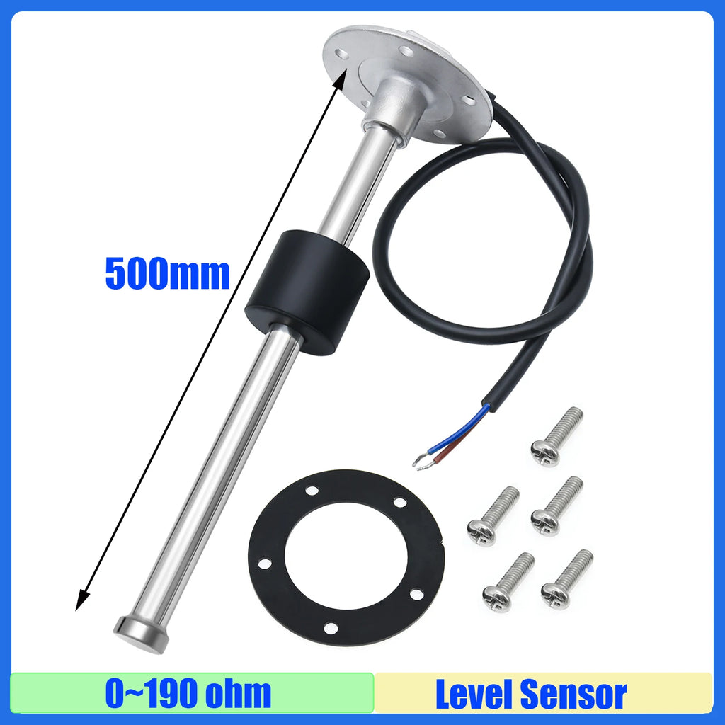 Red LED Digital 52mm 3In1 Gauge 0-190ohm Water Level Indicator+Sewage Level Gauge+Voltmeter for Water Waste Level Sensor Custom