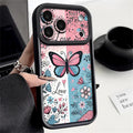 Butterfly Flower Patterned Phone Case For iPhone 17 Pro Air 16e 15 16 Pro Max 14 16 Plus 13 12 Pro Max Shockproof Soft TPU Cover