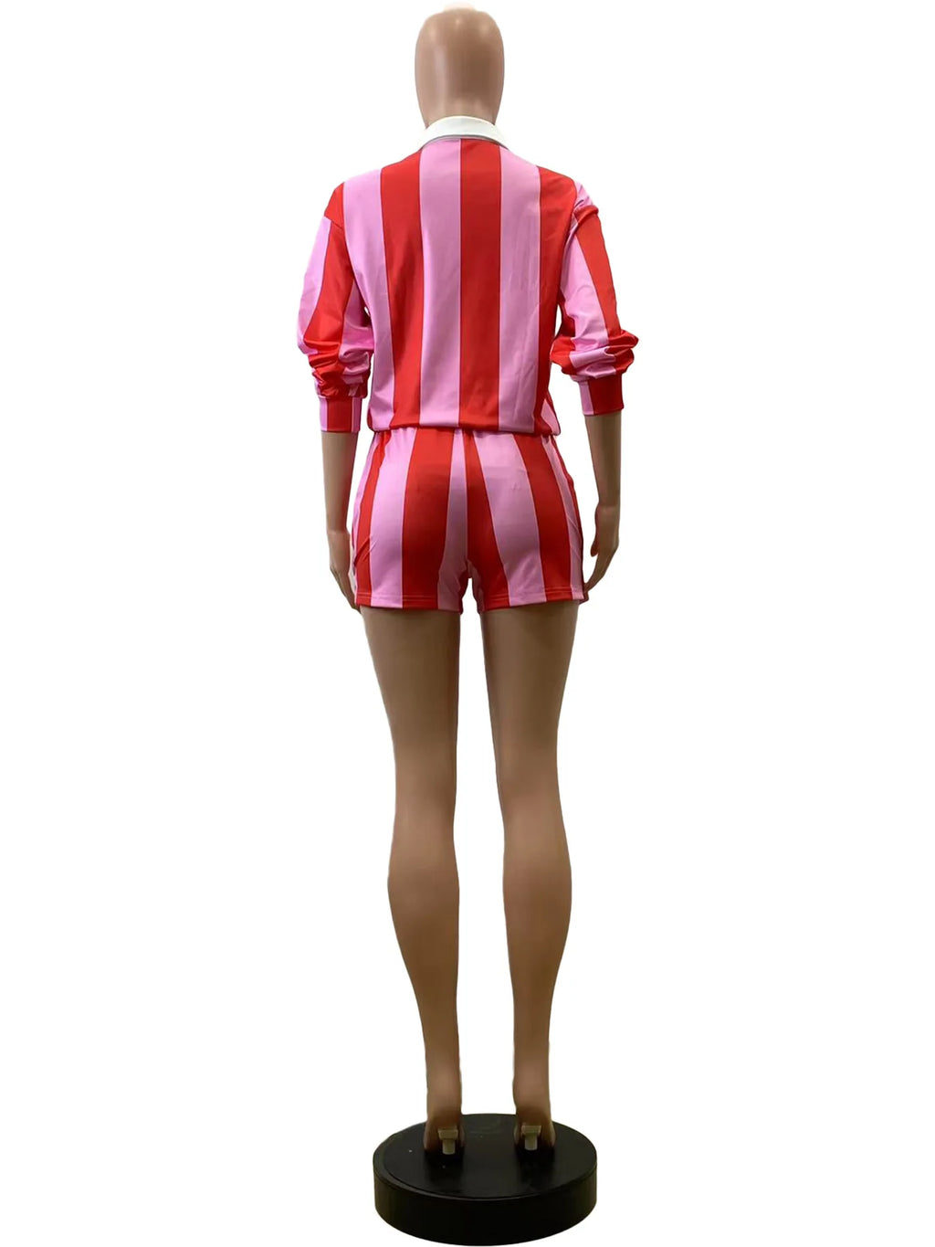 Shorts Pant Set Women Two Piece Sets Short Sleeve Matching Sets Striped Top High Waist Pants Suit Casual Y2k Streetwear Jogger