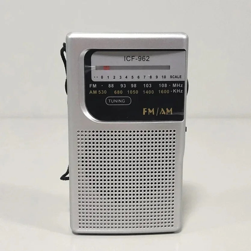 XIKCU ICF-962 Mini Radio FM- AM Battery Operated Portable Radio Best Reception Longest Lasting For Running Walking Home Soundbox