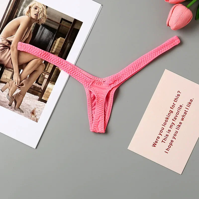 Mini Sexy Underwear Women Thong Low-Rise G-string Micro Bikini Bottom Thongs Female Panty