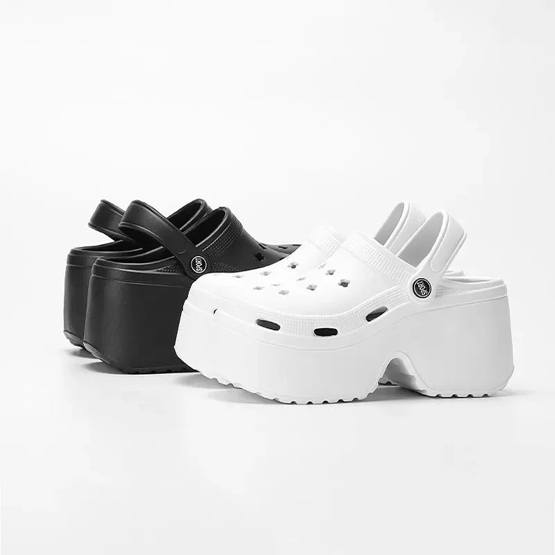 Chunky Platform Clogs Sandals for Women 2024 Summer Non-Slip Beach Slippers Woman Thick Bottom Eva Wedges Sandles Garden Shoes