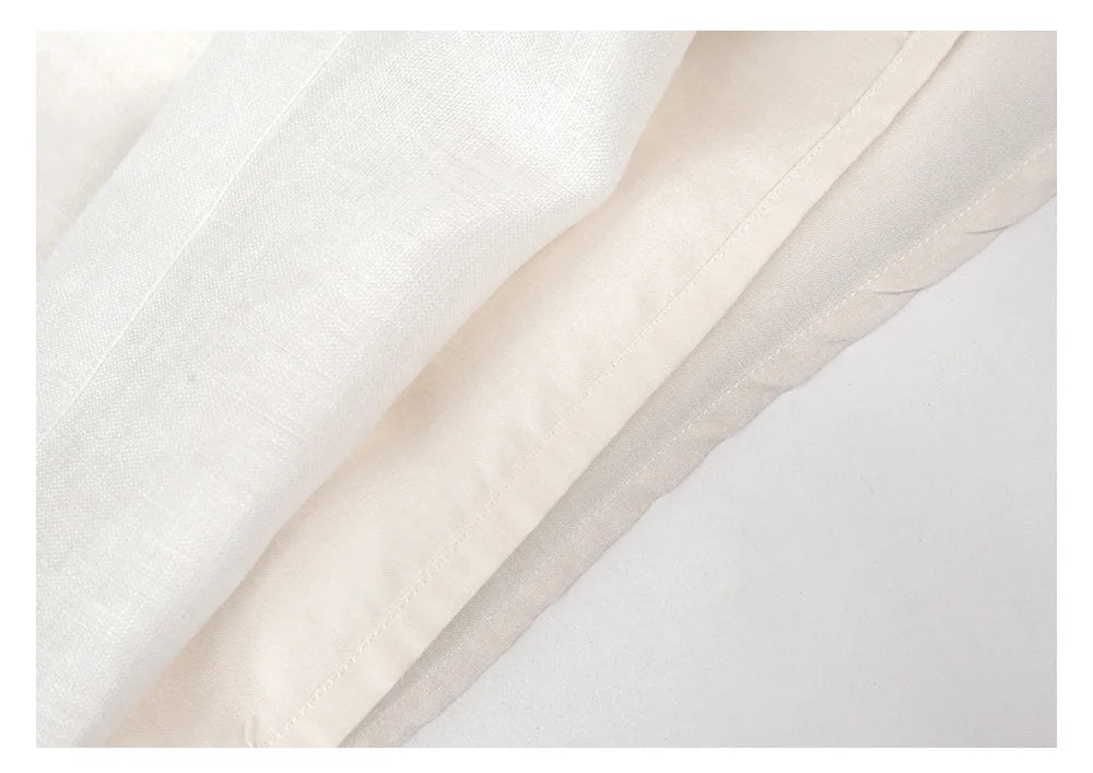 Retro 100% Linen Short Pants Women High Wasit Casual Harajuku Fashion Streetwear White Color Summer Office Lady Female Shorts