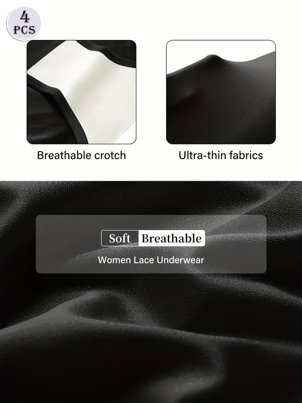 4-Pack High-Waisted Tummy Control Women'S Briefs, Breathable Mesh, Crossed Compression Fiber, Seamless Shaping Underwear,