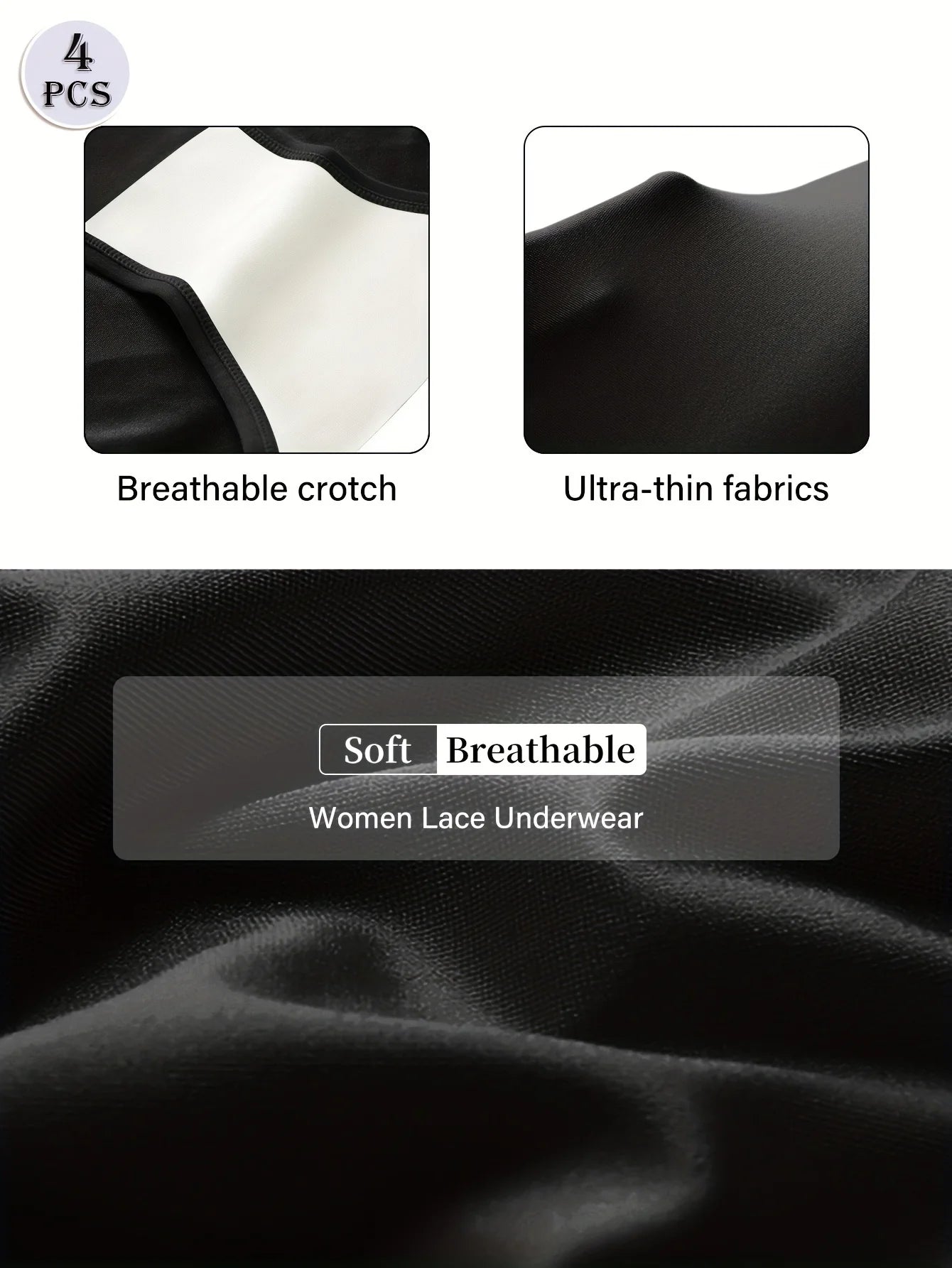 4-Pack High-Waisted Tummy Control Women'S Briefs, Breathable Mesh, Crossed Compression Fiber, Seamless Shaping Underwear,