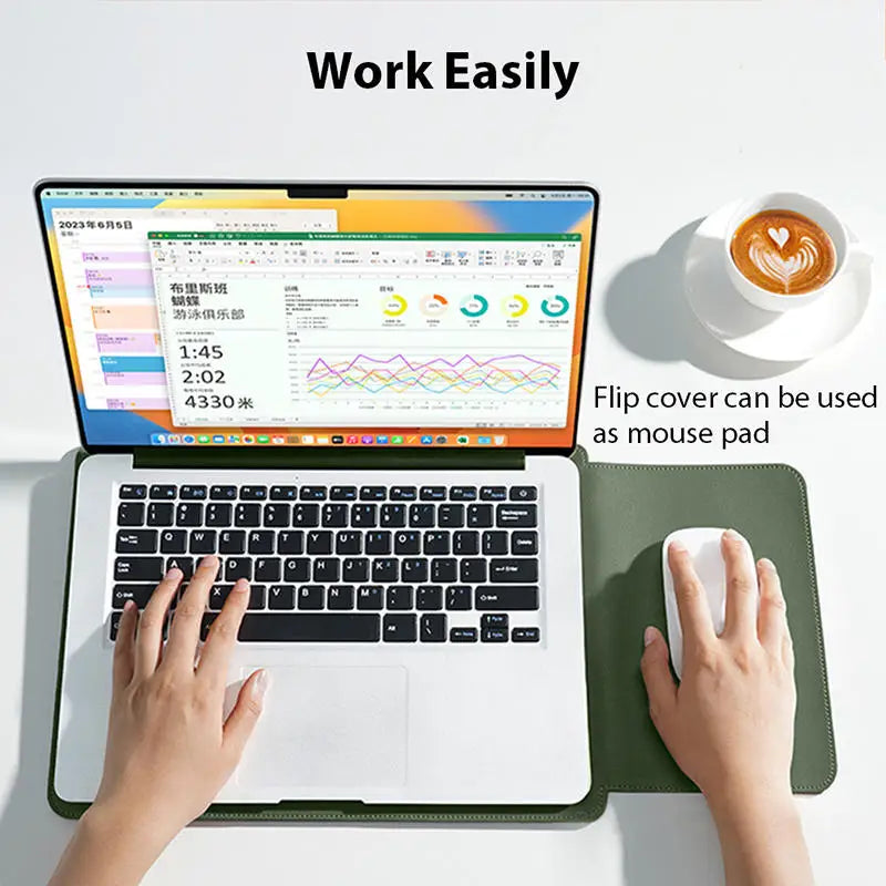Business Travel Briefcase 11-16 Inch Laptop Sleeve Case PU Cover Notebook Protective Pouch Laptop Case Cover Non-Magnetic