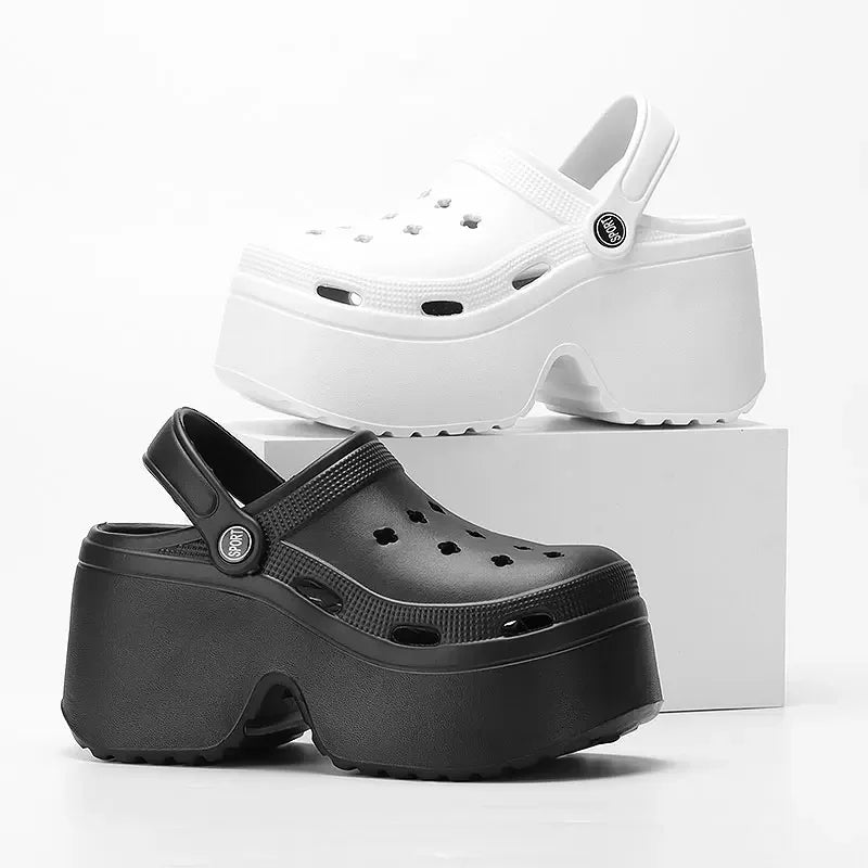 Chunky Platform Clogs Sandals for Women 2024 Summer Non-Slip Beach Slippers Woman Thick Bottom Eva Wedges Sandles Garden Shoes