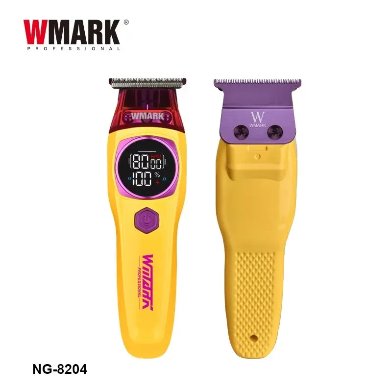 WMARK Hair Trimmer Professional Hair Clipper Adjustable Haircut Machine Cordless Barber DLC Blade LED Trimmer for Men NG-8204