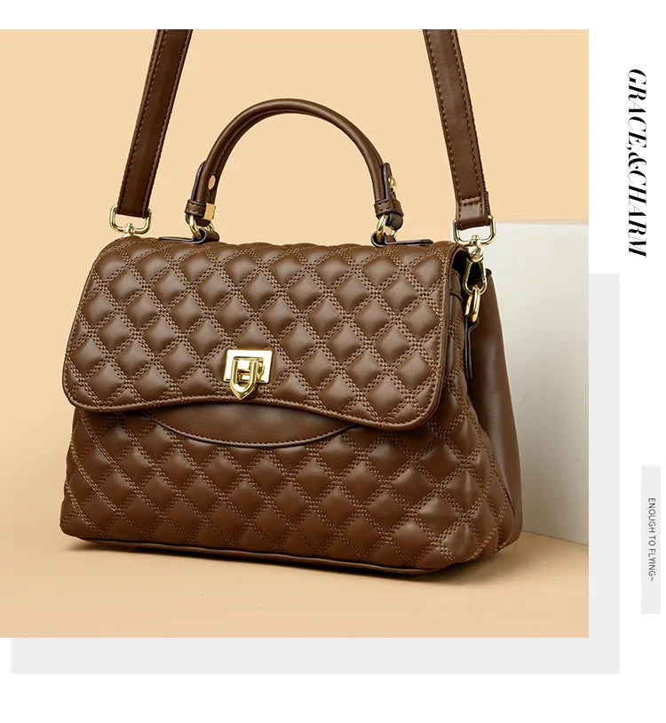 Fashionable Urban Women's Handbag 2025 Spring Season PU Material Medium Size Zipper Opening Soft Tote Bag Single Shoulder Bag
