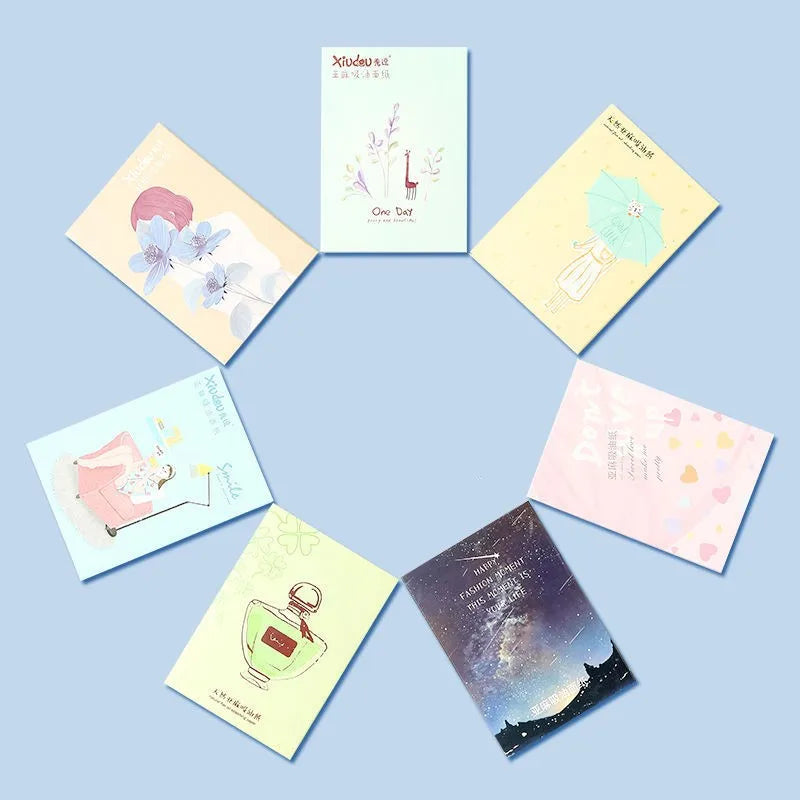 50 / 100 pcs Sheets Face Oil Blotting Paper Matting Face Wipe Tissue Facial Cleaner Face Oil Control Film Oil Absorbing Paper