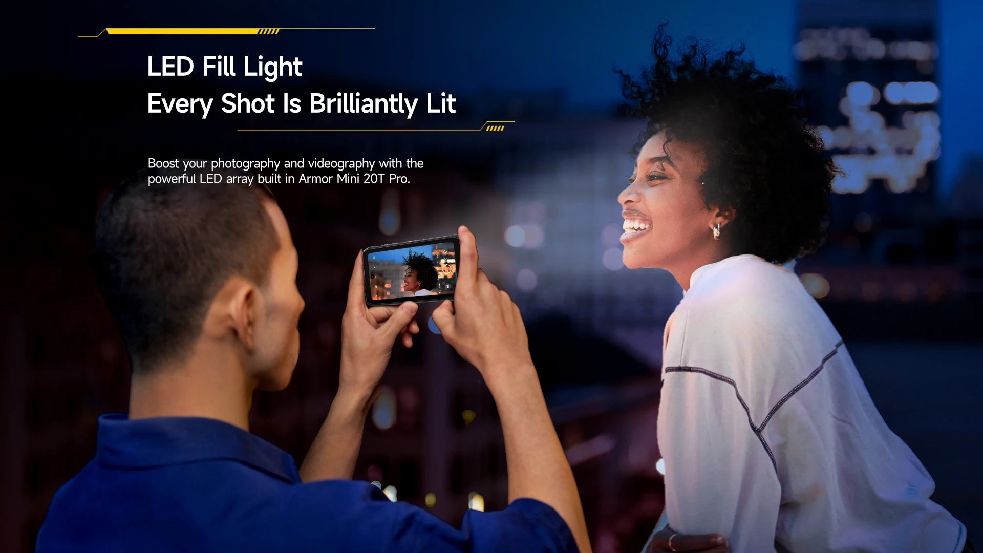 Ulefone Armor Mini 20T Pro 5G  4.7" Display  Rugged Phone LED Light Android 14 Smartphone 6200mAh 16GB+256GB 33W Mobile Phone