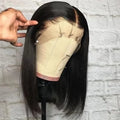 13x4 Short Bob Straight 13x4 Transparent Lace Front Wig 200% Density Human Hair Pre Plucked Wigs For Black Women 12 16 Inch