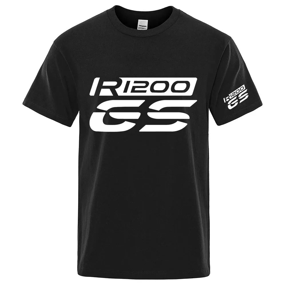 2025 Summer Man's Motorcycle GS R 1200 Logo Print Refreshing and non stick to the body Smooth and Clean Comfortable T-shirt