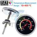 GREATZT 60mm Stainless Steel Pizza Oven Thermometer Baking Food Meat 10-400 Degrees Celsius Grill Barbecue Stove Thermograph