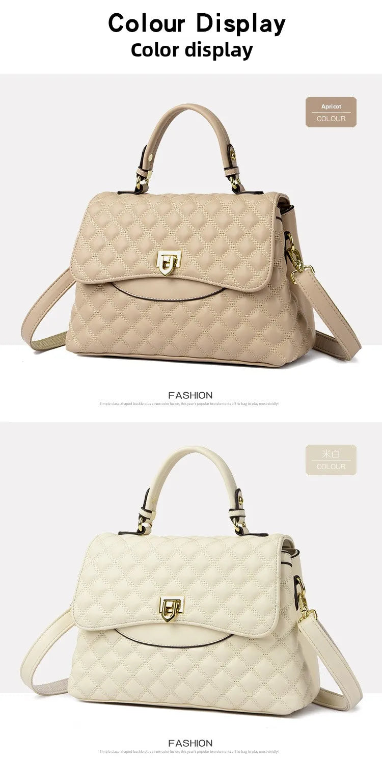 Fashionable Urban Women's Handbag 2025 Spring Season PU Material Medium Size Zipper Opening Soft Tote Bag Single Shoulder Bag