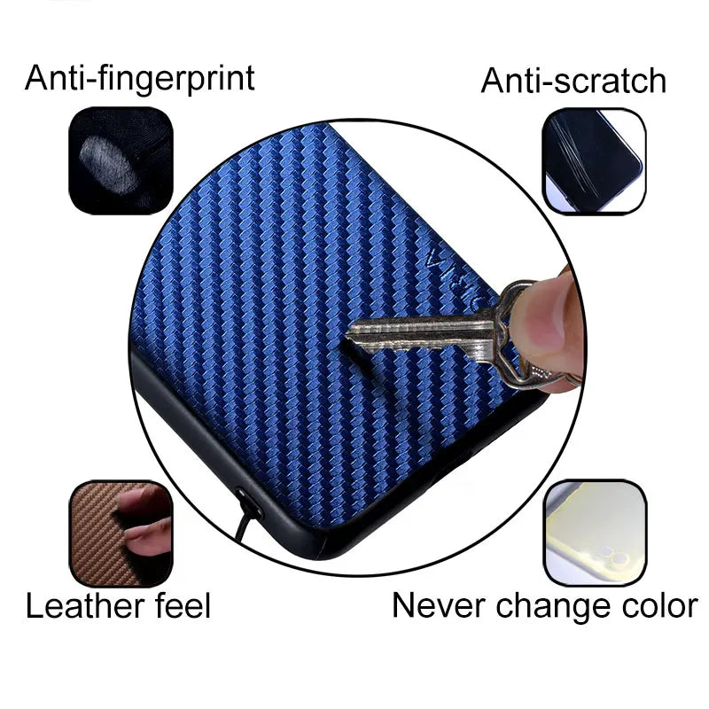 Carbon Fiber Shockproof Slim Case For Google Pixel 8 7A 6A 8 7 6 Pro Non-Slip Full Body Protective Phone Case
