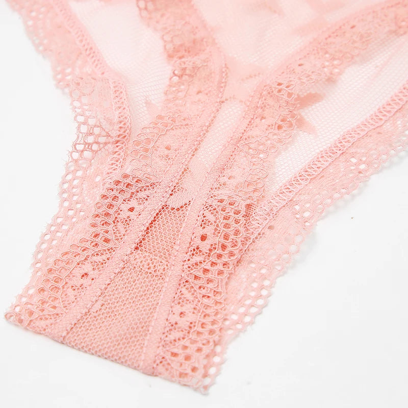Sexy Lace Women's Thong FINETOO Perspective Thongs Women Panties Low Waist T-Back Female Underpants Soft Breathable Lingerie