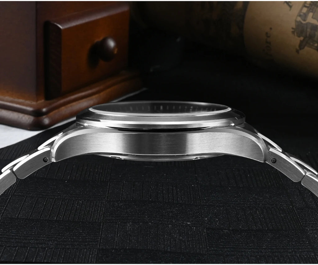 San Martin 39mm Miyota 9015 Splicing MOP Dial Men Automatic Watch 3H Date BGW-X1 Luminous Sapphire 10Bar Waterproof SN0150