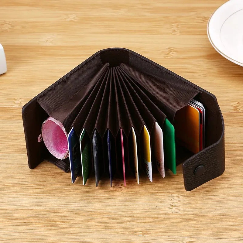 New PU Leather Men Wallet Credit Cards Bank Card Change Holder Fashion Casual Business Mini Multifunctional Buckle Purse Pocket