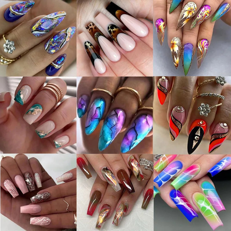 24Pcs Ballet False Nails Long French Press on Nails with Flower Design Wearable Coffin Fake Nail Pink Bow Design Manicure Tips