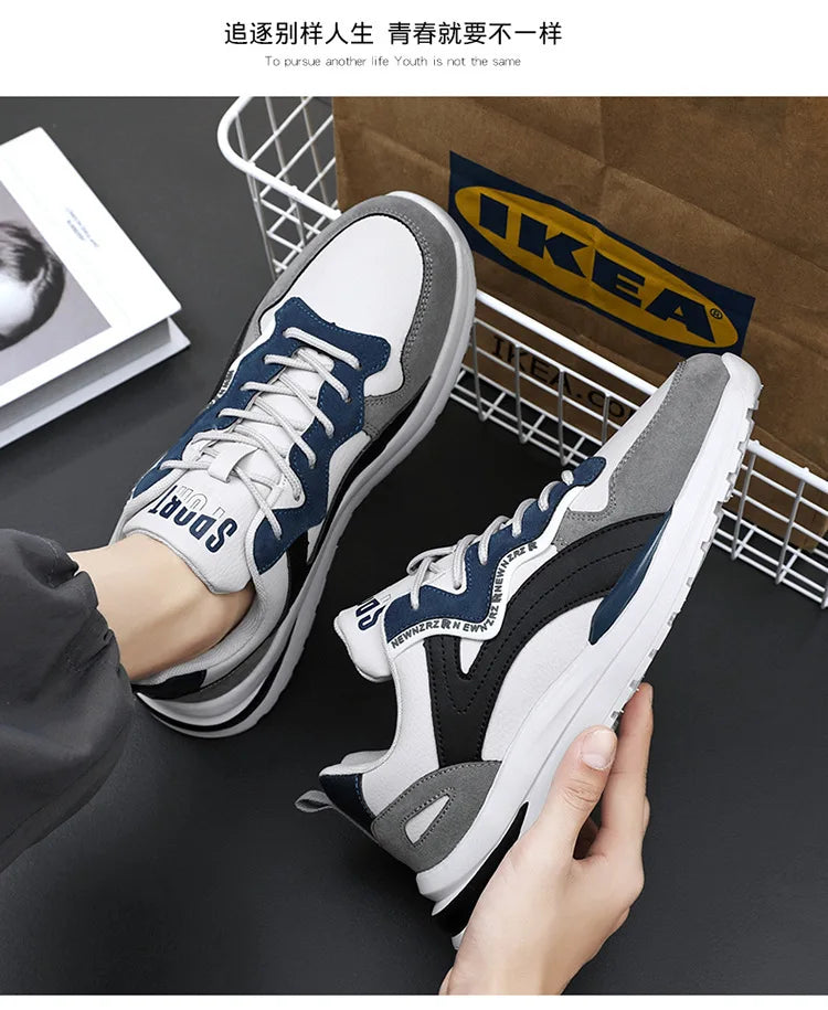 Casual Sneakers 2025 Men's Shoes New Trend Mountaineering Sports Mesh Breathable Fashion Versatile Casual Shoes Retro Dad Shoes