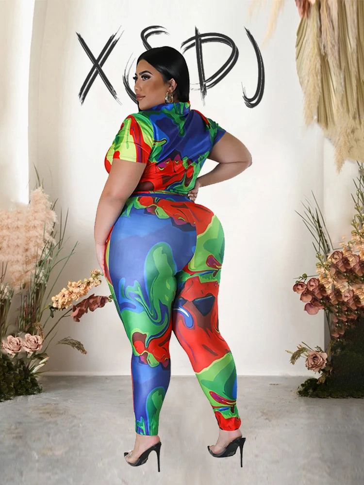 Summer Suit Ladies Satin Silk Top and Pants Sexy Plus Size 2 Piece Set Women Outfit Casual Elegant Wholesale Dropshipping