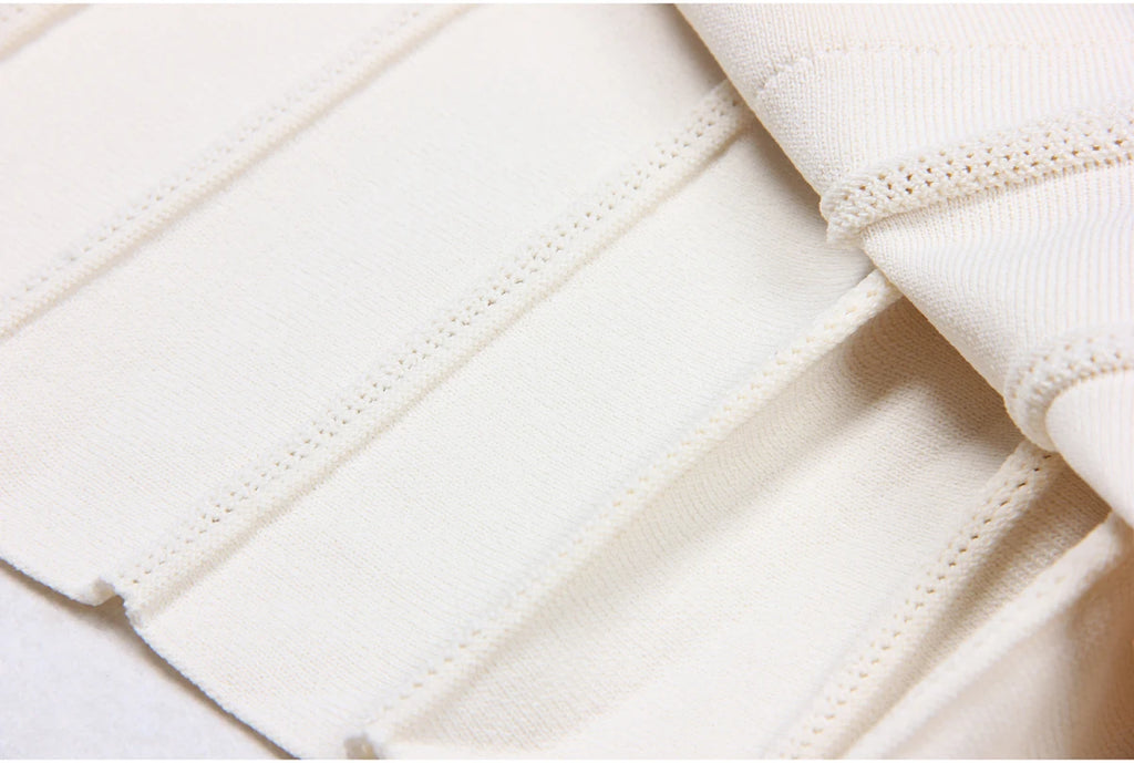 SML Spot 2024 European and American Summer New Fashion High Quality Knitted Round Neck Slim Slim A-Line Dress Women