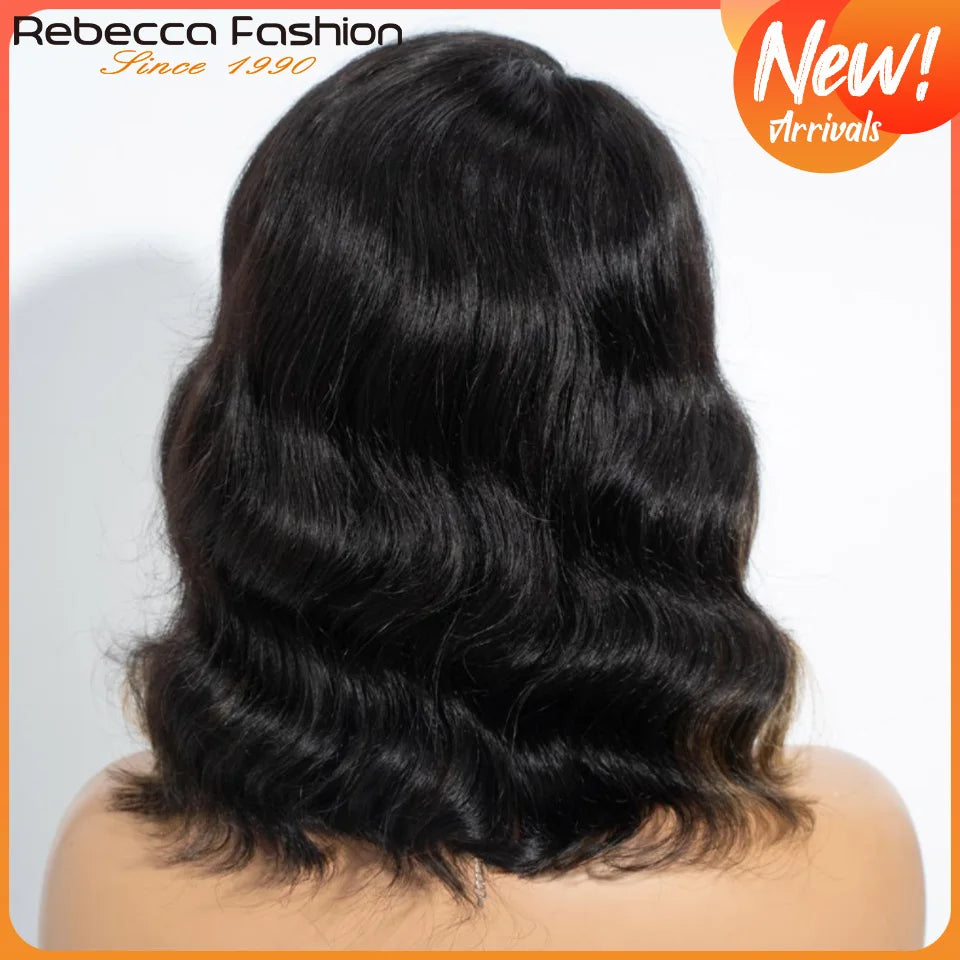 Honey Blonde Bob Wig Human Hair Real 12a Body Wave Part Lace Frontal Wig Ombre Highlight Short Bob Wigs Human Hair Pre Plucked