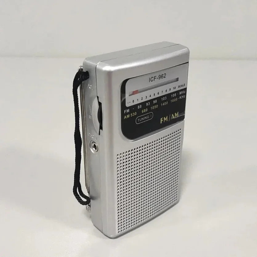 XIKCU ICF-962 Mini Radio FM- AM Battery Operated Portable Radio Best Reception Longest Lasting For Running Walking Home Soundbox