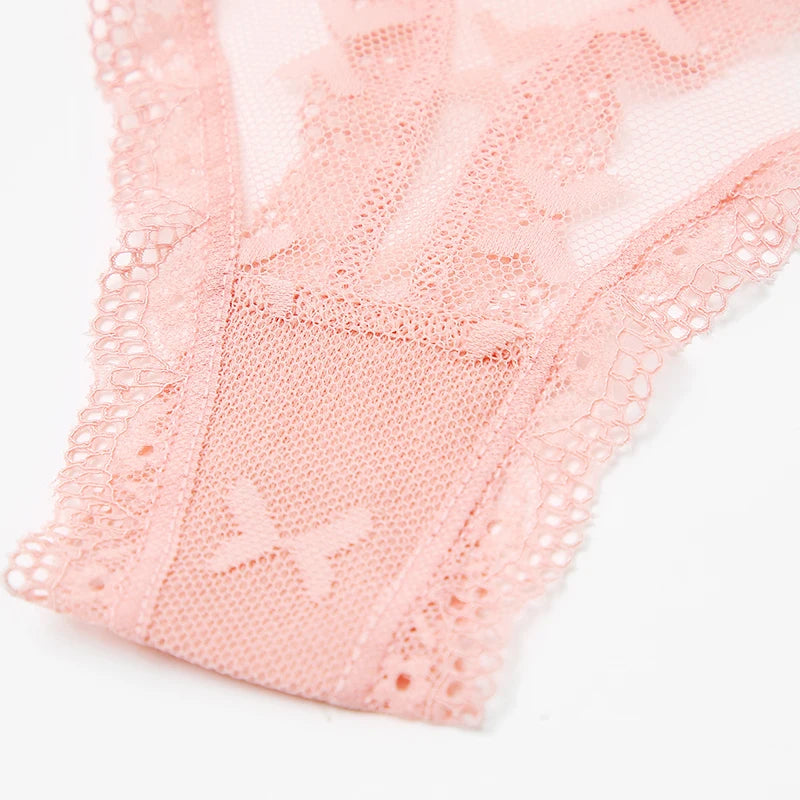 Sexy Lace Women's Thong FINETOO Perspective Thongs Women Panties Low Waist T-Back Female Underpants Soft Breathable Lingerie