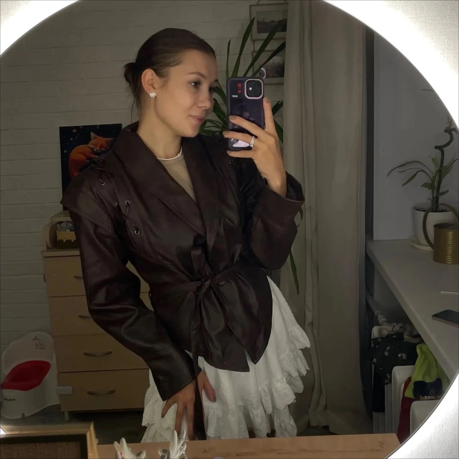 Oligai Spring Women's Casual Faux Leather Jacket Coat for 2025 Stunning PU Jacket Blouse for High Street