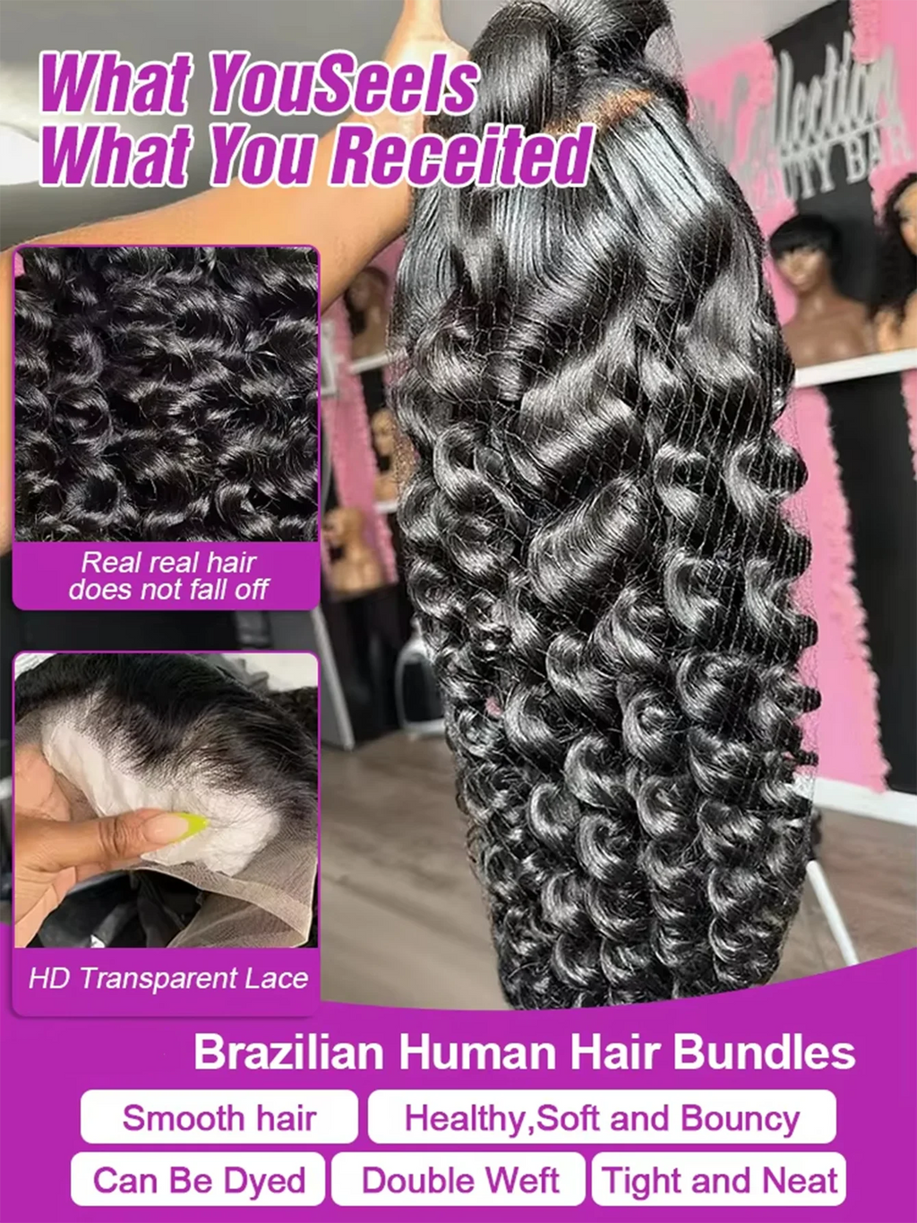18-42 Inch Loose Wave 13x4 13x6 HD Lace Frontal Wig Human Hair Brazilian Loose Deep Waves Curly Wigs Lace Front Wigs For Women