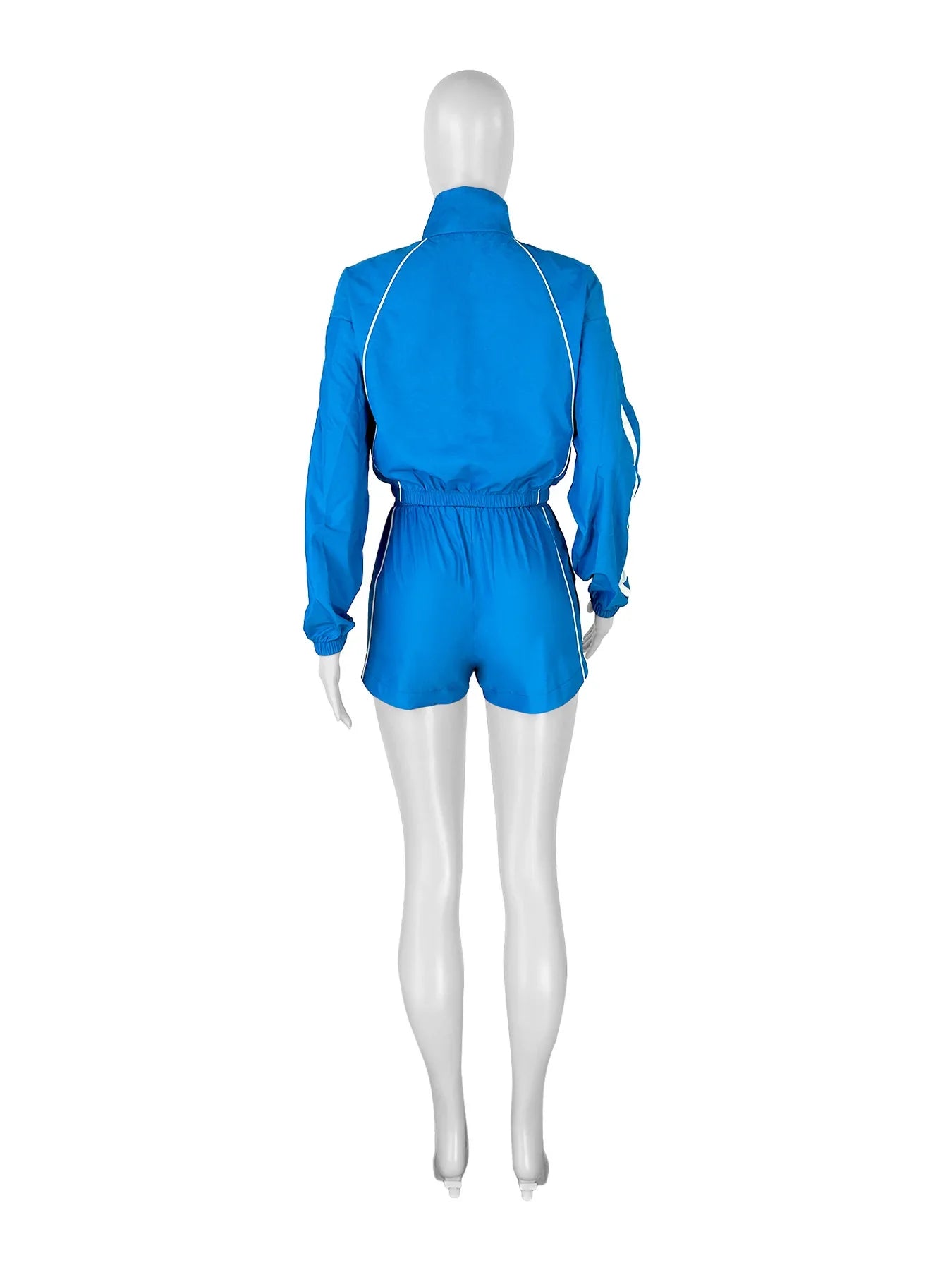 BWQ Women's Set Long Sleeve Jacket + Shorts Suit 2025 Summer Streetwear Active Slim Sporty Two 2 Piece Set Outfit Tracksuit