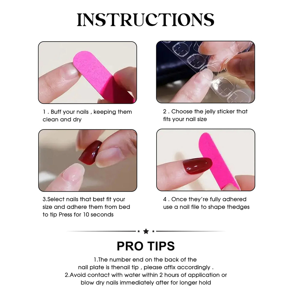 10pcs Handmade Gothic Press on Nails Punk Dark 3D Musical Note Design False Nails Fashion Duckbilled French Fake Nail Tips