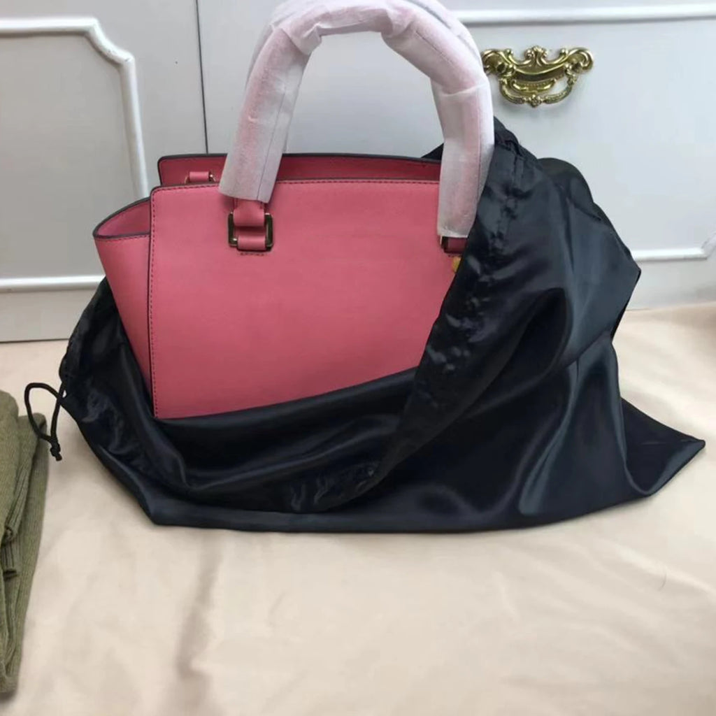 Black High Quality Smooth Storage Bag Dust Bag Bundle Drawstring Bag Environmental Protection Storage Bag Silk Satin Cloth